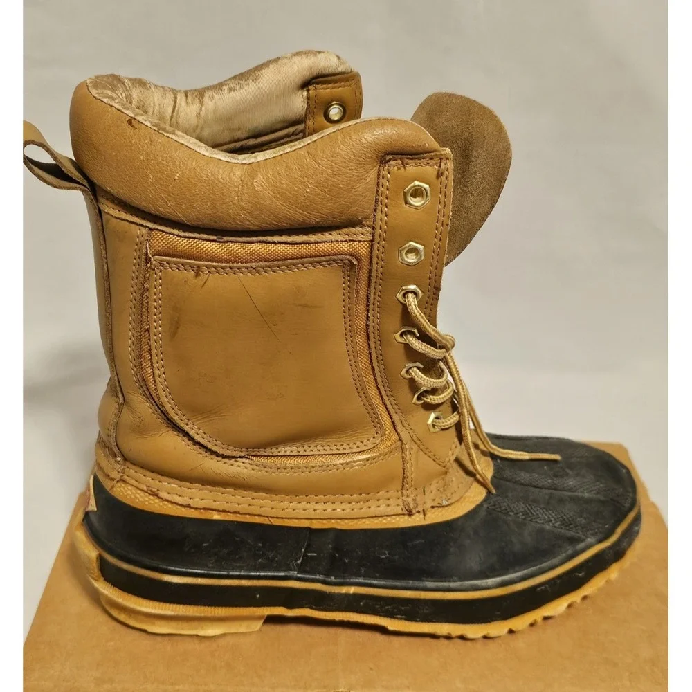 Red Ball Thinsulate Insulated Brown Black Leather Mid-Calf Size 9 Boots Men